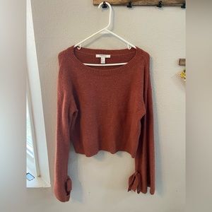 Forever 21 Burnt Orange Cropped Sweater